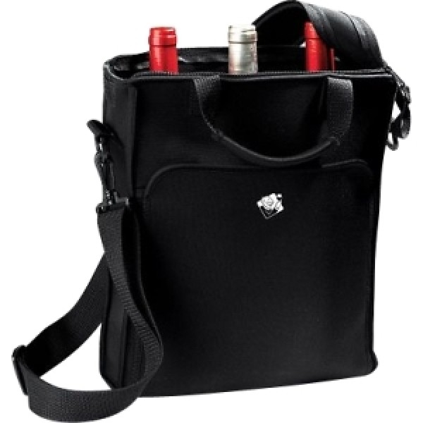 Wine Enthusiast Carrying Case (Tote) for 3 Bottle - Black